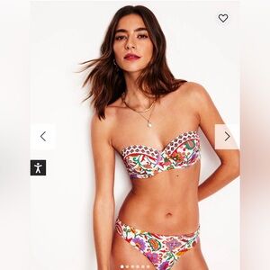 Boden Oriental Paradise Bikini set. 34 C top, Classic medium bottoms. NWT